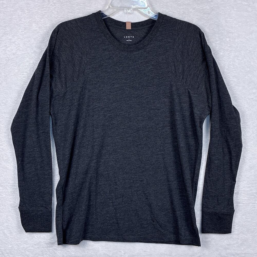 Lunya Black Long Sleeve Pajama Top